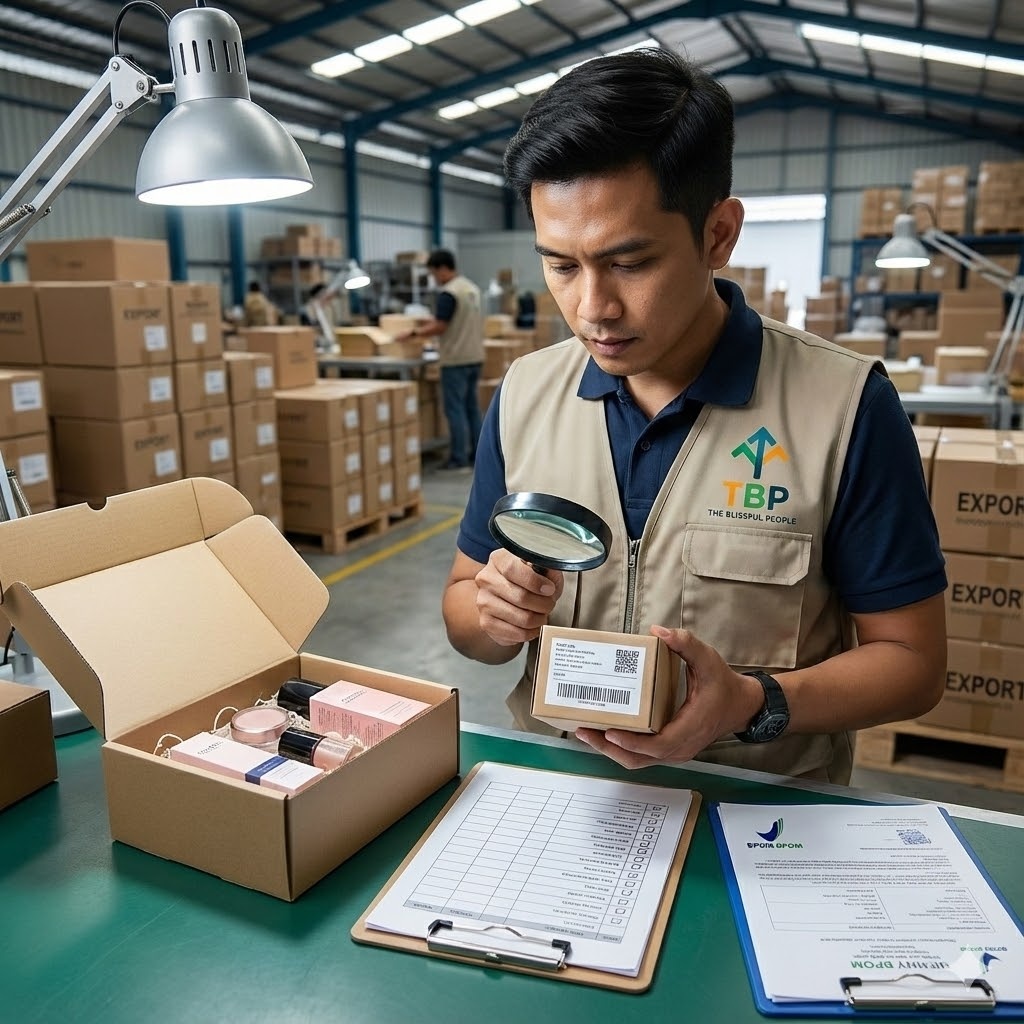 인도네시아 수출 선적 전 BPOM 라벨 및 서류 정밀 검수