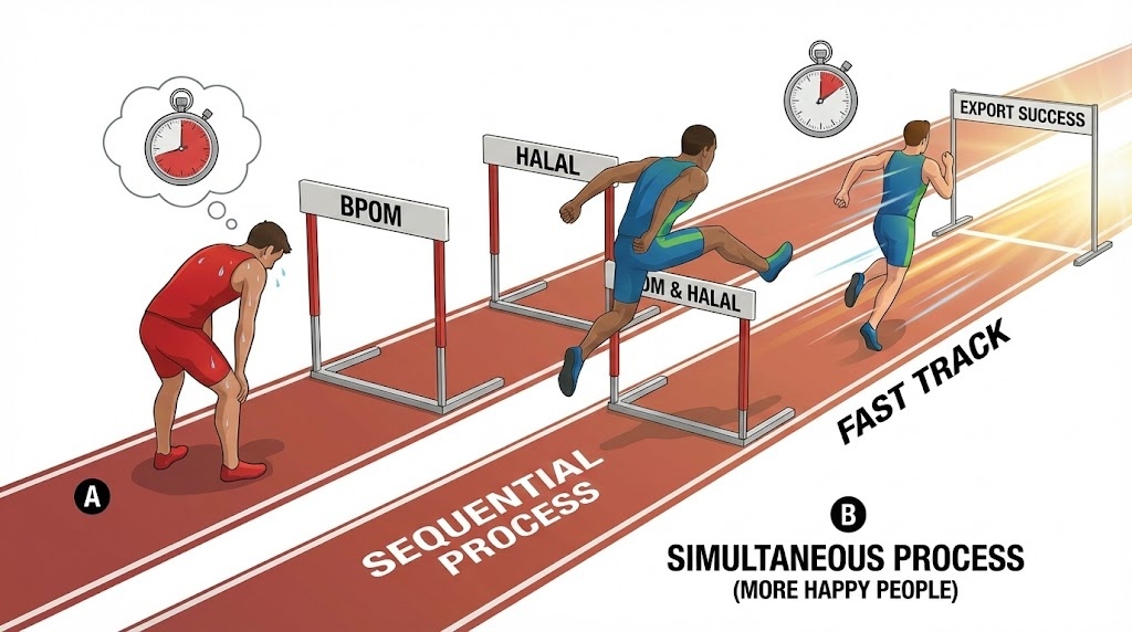 BPOM 할랄 인증 순차 진행과 동시 진행 효율성 비교